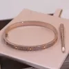 Brazalete de diseñador Brazalete de joyería Carti Brazalete de estrella completa de acero titanio Destornillador ranurado o de acero inoxidable con incrustaciones de diamantes Versión ancha y estrecha Tendencia