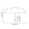 Umbrellas Automatic Folding Umbrella Built-In Led Light 10 Bones Rain And For Sun Raining Sunny Days Night TIME Outdoor