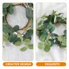 Fleurs décoratives Guirlande Anneaux Couronnes Eucalyptus Mini Anneau Vert Titulaire Pâques Noël Mariage Artificielle Printemps Porte Table Décor Feuilles