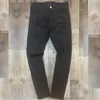 Erkekler Kot Penerler Kırık Delik Siyah Delek Kalem Kot Penerler Men Street Punk Denim Pantolon Klasik Kovboylar Sıska Genç Adam Biker Pantolon 230329