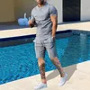 Tracksuits voor heren Men Tracksuit Nieuwe 3D Gedrukte T -shirt Shorts Sportkleding Mens Kledingpak Man Oversized Jogger Casual Set Summer Streetwear Suit W0329