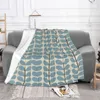 毛布Orla Kiely Blanket Coral Fleece Fleece Plush Autumn/Winter Leaf Multi Function Soft Throw Bed for Bed Office Bedspreads 230329