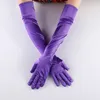 Полный палец длинные атласные перчатки свадебное локоть перчатки женские женские свадебные сексуальные эластичные перчатки на хэллоуин аксессуары летнее вождение защита от вождения