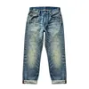 Męskie dżinsy soszhan męskie dżinsy w trudnej sytuacji jeansy efekt wąsów pranie prosto dopasowanie dżinsowe dżinsy dżinsy motocyklowe 14 oz 230329