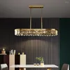 Kroonluchters geleid hanglamp luxe moderne woonkamer rond kristallen keuken villa huis decor licht