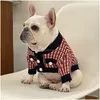 Vêtements de chien Designer Pet Net Red Tide Marque Automne et hiver Pull Petit Parfum Princesse Teddy Cat Vêtements Mignons Deux Jambes Porter Dhazh