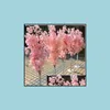 Decorative Flowers Wreaths Decoration 5Ft Tall 10 Piece/Lot Slik Artificial Cherry Blossom Tree Roman Column Road Leads Fo Dh2Wp