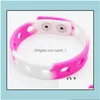 Charm Bracelets Soft Sile Armband Wristband 18 / 21Cm Fit Schuh Croc Buckle Zubehör Kind Party Geschenk Modeschmuck Großhandel D Drop D Dhgja