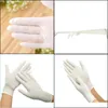 Rękawiczki jednorazowe 100pcs lateksowe białe laboratoryjne laboratorium ochronne produkty czyszczące gospodarstwa domowe w upuszczaniu dostawy ogród dom K dhfwo