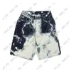 Mäns plus-storlek shorts populära 23SS Summer Mens Men Women Designer denim Kort byxa Denims Tie Dye Letter Print Pants Spring Black Blue Green M-XXL ZS5N