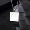 Pendentif Colliers En Acier Inoxydable International Échecs Carré De Mode Minimaliste Collier Bijoux Cadeau Pour Hommes