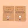 Chains Mother Daughter Necklaces Set 2Pcs Mommy And Me Matching Stainless Steel Heart Butterfly Jewelry Gift Day Necklace Trend