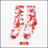 إكسسوارات أجزاء الأحذية أزياء Tiedye Vortex Streetwear Men and Women Socks Cotton Harajuku Letter Funny Hiphop High Quality Sport DH348