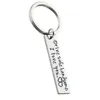 Keychains Letter A-Z Key Chain Drive Veilig knappe Ik hou van je sleutelhanger sieraden gegraveerde fietsster sleutelen Llaveros Vaderdagcadeau