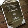 Adesivos de parede de parede de boas -vindas espelho vinil adesivo simples nomes personalizados nomes de casamento decoração de espelho decoração de casamento personalizado Az657 230329