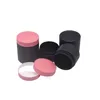 Matte vorst Zwarte plastic fles cosmetische potten roze dekselverpakking Refilleerbare container draagbare lege huidverzorging oogcrème potten 100 ml 120 ml 150 ml 200 ml 250 ml