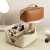 Custodie per cosmetici Borsa da viaggio di grande capacità Custodia portatile per trucco in PU Borsa da bagno impermeabile per donna Kit da toilette multifunzionale 230330