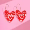 Boucles d'oreilles créoles grand coeur exagéré pour femmes fille personnalité rouge Aretes boîte de nuit danse fête bijoux cadeau