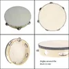 Favor de festa tambor 6 polegadas Tambourine Bell Hand Hold Birch Metal Jingles Kids School Musical Toy Ktv Percussion Wly935 Drop Dat entre Dhx7L