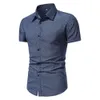 Chemises décontractées pour hommes Mode Hommes Polo Chemise Noir À Manches Courtes Polo D'été Hommes Chemise D'affaires Streetwear Mâle Polo Chemise Vêtements De Sport 230329