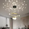 Kronleuchter Nordic Modern LED Deckenmontage mit langem Hängelampenkabel für Schlafzimmer Wohnzimmer Studie Innengerät Luxus