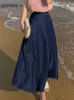 スカート夏の女性ファッションエレガントな酢酸布ミディ長ハイウエストストリートウェアサテン薄い白人女性スカート230329