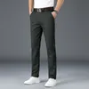 Mens Pants Spring Summer Fashion Business Casual Long Suit Male Elastic Straight Formal Trousers Plus Big Size 3040 230329