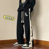 Herren Hosen Hiphop Jogger Vintage Track Sweat Frühling Kausal Breites Bein Gerade Männer Jogginghose Hosen Mode 230329