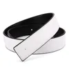 Belts 3.3cm 3.7cm Smooth Buckle Belt Without Real Genuine Leather Body No Cowskin Black Brown Blue White Red