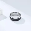 Cluster Rings Anxiety Ring For Men Rotatable Stainless Steel Football Spinner Fidgets Silver Color Anti Stress Jewelry
