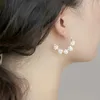 Hoop Earrings 925 Silver Millet Flower Ball Baroque Pearl Temperament Net Celebrity Niche Design Sense Light Luxury