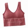 Camisoles Tanks Sport Undwear Women's Fitness Top płynna wkładka uroda z powrotem push-up łatwo