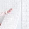 壁ステッカー3Dソフトフォームブリック壁紙ステッカーロールDIYセルフ接着剤リビングルームホームキッチンバスルーム装飾壁紙ホワイトブルー230329