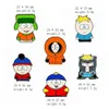 Party Favor SouthPark Eric Cartman Ass Badge Cartoon Animationl Broche Pin Acessório de Boy Boy
