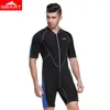 Ternos masculinos de neoprene de 2 mm Menina de mergulho masculino Mulheres roupas de banho curta de manga curta