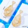 Soramoore – boucles d'oreilles pendantes en forme de cœur, Design Original, luxe, Vintage, pour femmes nobles, fête de mariage, CZ dubaï, bijoux magnifiques