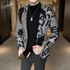 Herren Anzüge Blazer 5XL Marke Kleidung Männer Mode Anzug Party Mantel Lässig Slim Fit Jacken Knöpfe Anzug Brief Drucken Malerei Blazer Männlich 230329