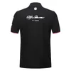 Herrpolos Alfa Romeo Racing F1 Polo Shirt Coat 2023 Formel 1 Bilfläktkläder Polyester Rayon Can DIY