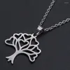 Pendentif Colliers Arbre De Vie En Acier Inoxydable Charme Collier Pour Femmes Drop Dainty Bijoux De Mode En Gros