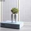 Planters krukor kreativitet tanddekorativ vas keramisk blommor arrangemang vardagsrum dekoration tänder vaser moderna dekor konstverk ornament 230329