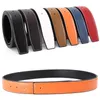 Belts 3.3cm 3.7cm Smooth Buckle Belt Without Real Genuine Leather Body No Cowskin Black Brown Blue White Red