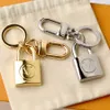 Designer Keychains Lock Shape Car Key Chain for Man Woman Fashion Lovers Keychain 2 Colors
