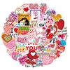 50pcs-Pack Valentine's Day Love Stickers Wholesale Vinyl Sticker Waterproof Laptops Car Scrapbooking Water Bottle Guitar Box Skateboard JDM Bagage Decal