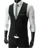 Herren Westen Ankunftskleid für Männer Slim Fit Anzug männliche Weste Gilet Homme lässige ärmellose formelle Business-Jacke 230329