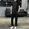 Tracksuits voor heren shirtbroeken zomer Chinese stijl mannen shirt katoen en linnen shirts heren hoge kwaliteit casual shirts tweedelige m-5xl 230329