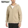 Men's Hoodies Sweatshirts TACVASEN Big Pockets Fleece Lining Hoodies Mens Hooded Coats Full Zip Up Casual Hoodie Jackets Athlete Running Hiking Sportswear 230329