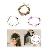 Headpieces Flower Wreath Headband Floral Crown Headpiece With Ribbon For