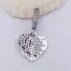 Kalp melek sallangısı cazibesi 925 STERLING Gümüş Pandora Anları Şükran Günü için Doğum Taşı Fit Charms Beads Bilezikler Mücevher 792646C01 Andy Jewel