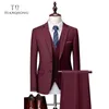 Mens Suits Blazers Men Spring and Autumn High Quality Custom Business Threepiece Slim Large Size Multicolor Twobutton 230329