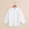 Kids Shirts Pure white baby shirt childrens clothing classic top grade childrens Tshirt cotton girl skydiving solid color student uniform 230329
